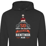 So sieht ein ein cooler Rentner aus - Personalisierbarer Hoodie (Unisex)