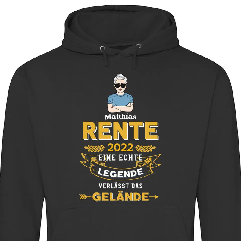 Legende verlässt das Gelände - Personalisierbarer Hoodie (Unisex)