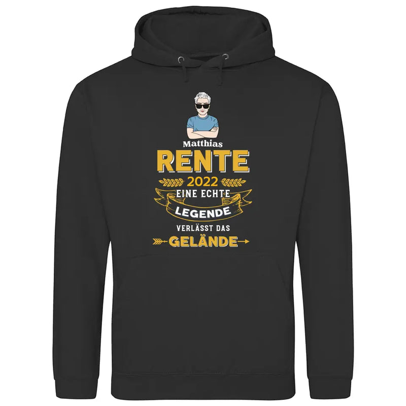 Legende verlässt das Gelände - Personalisierbarer Hoodie (Unisex)