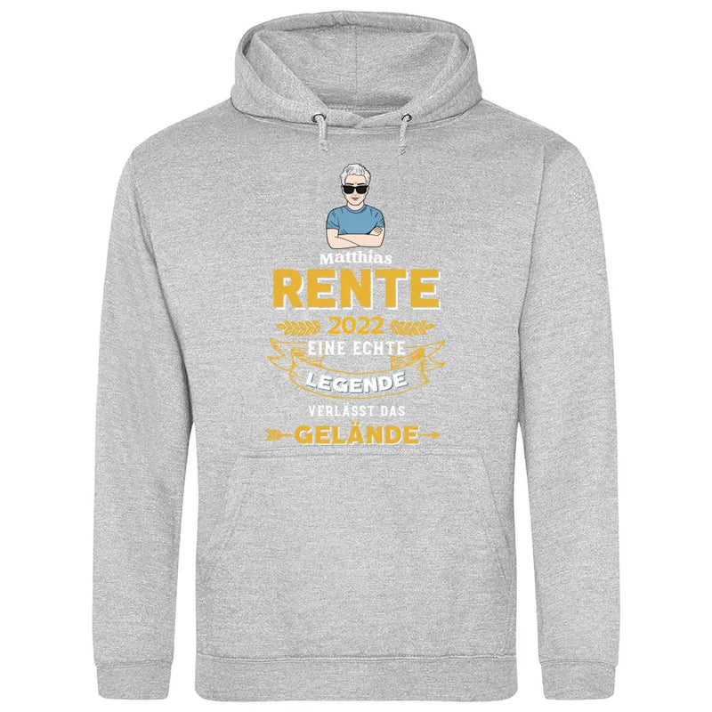 Legende verlässt das Gelände - Personalisierbarer Hoodie (Unisex)