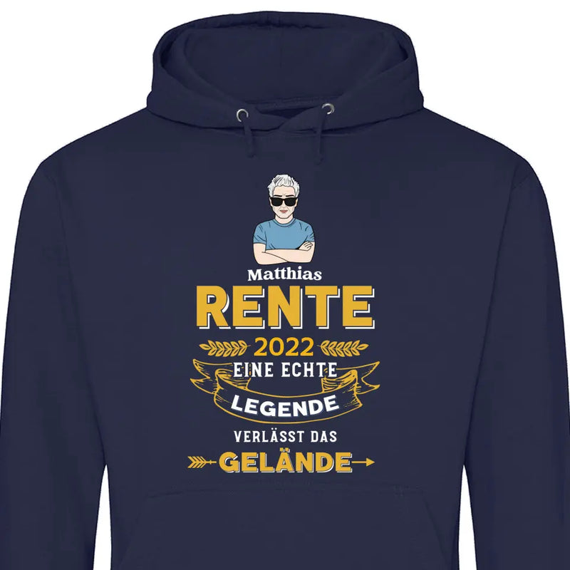 Legende verlässt das Gelände - Personalisierbarer Hoodie (Unisex)