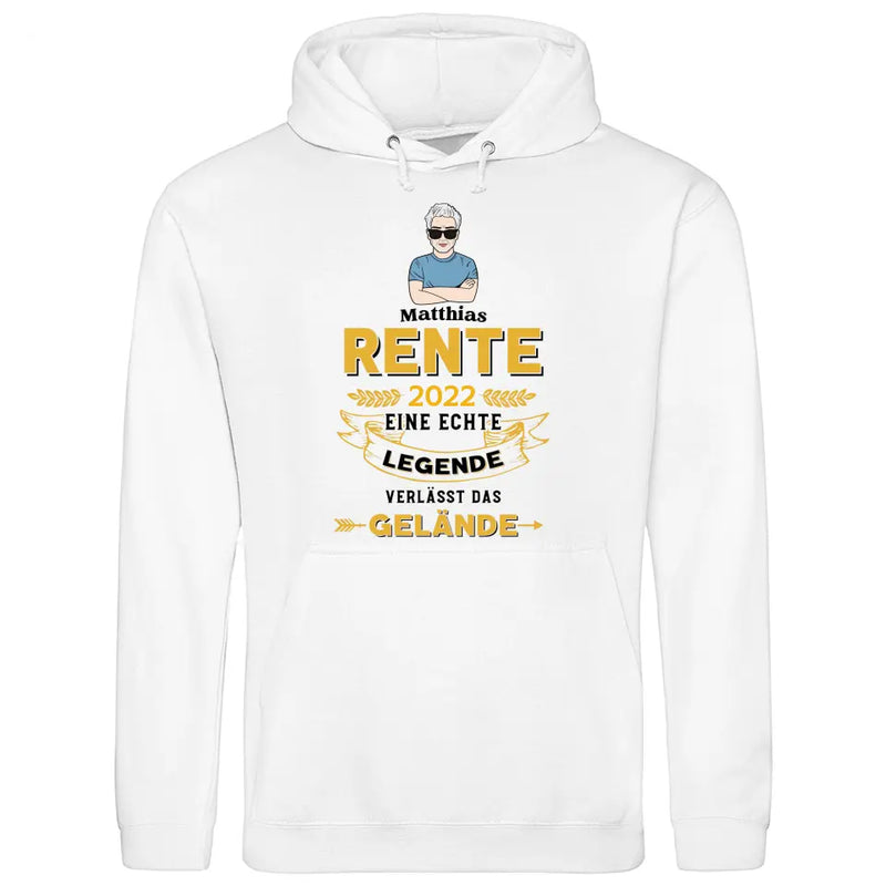 Legende verlässt das Gelände - Personalisierbarer Hoodie (Unisex)