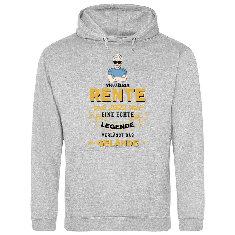 Legende verlässt das Gelände - Personalisierbarer Hoodie (Unisex)