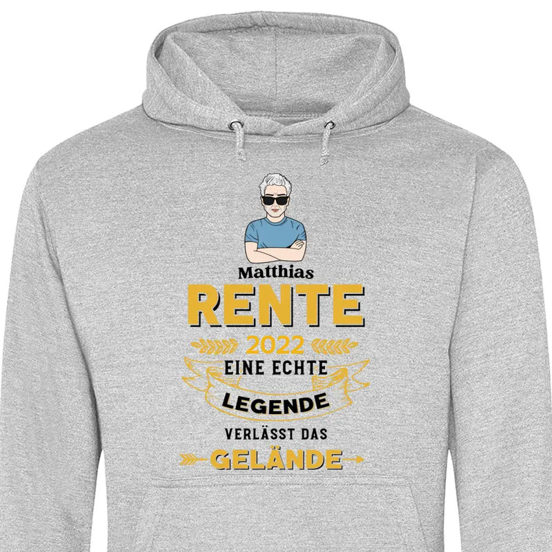 Legende verlässt das Gelände - Personalisierbarer Hoodie (Unisex)