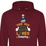 This Guy loves Camping - Personalisierbarer Hoodie (Unisex)