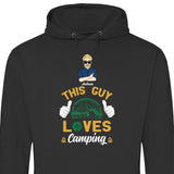 This Guy loves Camping - Personalisierbarer Hoodie (Unisex)