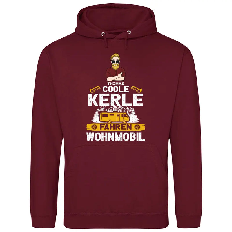 Coole Kerle fahren Wohnmobil - Personalisierbarer Hoodie (Unisex)