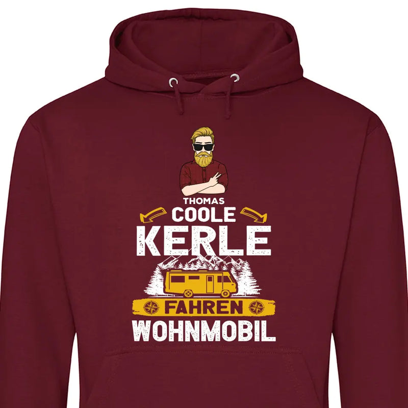 Coole Kerle fahren Wohnmobil - Personalisierbarer Hoodie (Unisex)