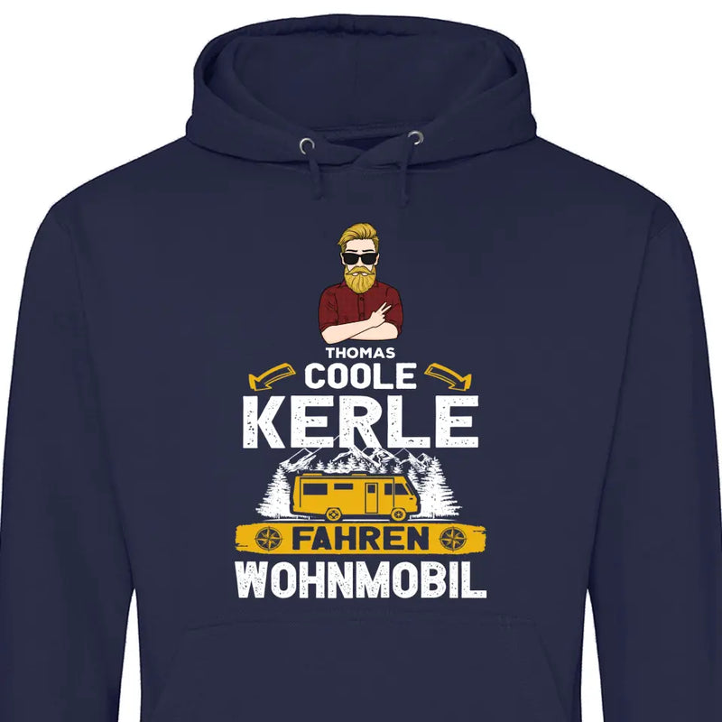 Coole Kerle fahren Wohnmobil - Personalisierbarer Hoodie (Unisex)