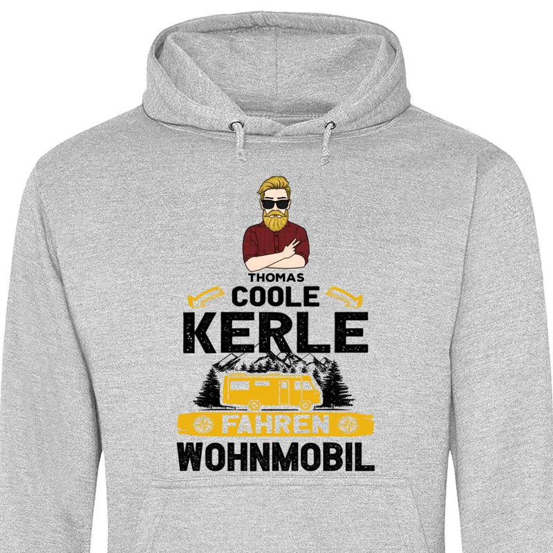 Coole Kerle fahren Wohnmobil - Personalisierbarer Hoodie (Unisex)