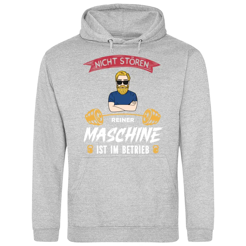 Nicht stören, Maschine im Betrieb - Personalisierbarer Hoodie (Unisex)