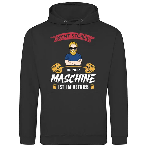 Nicht stören, Maschine im Betrieb - Personalisierbarer Hoodie (Unisex)