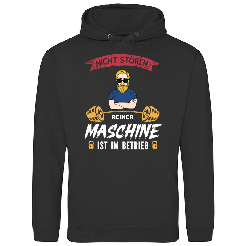 Nicht stören, Maschine im Betrieb - Personalisierbarer Hoodie (Unisex)