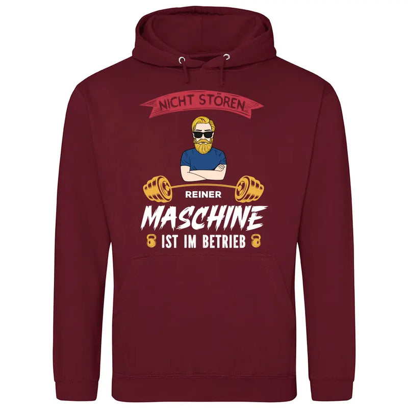 Nicht stören, Maschine im Betrieb - Personalisierbarer Hoodie (Unisex)