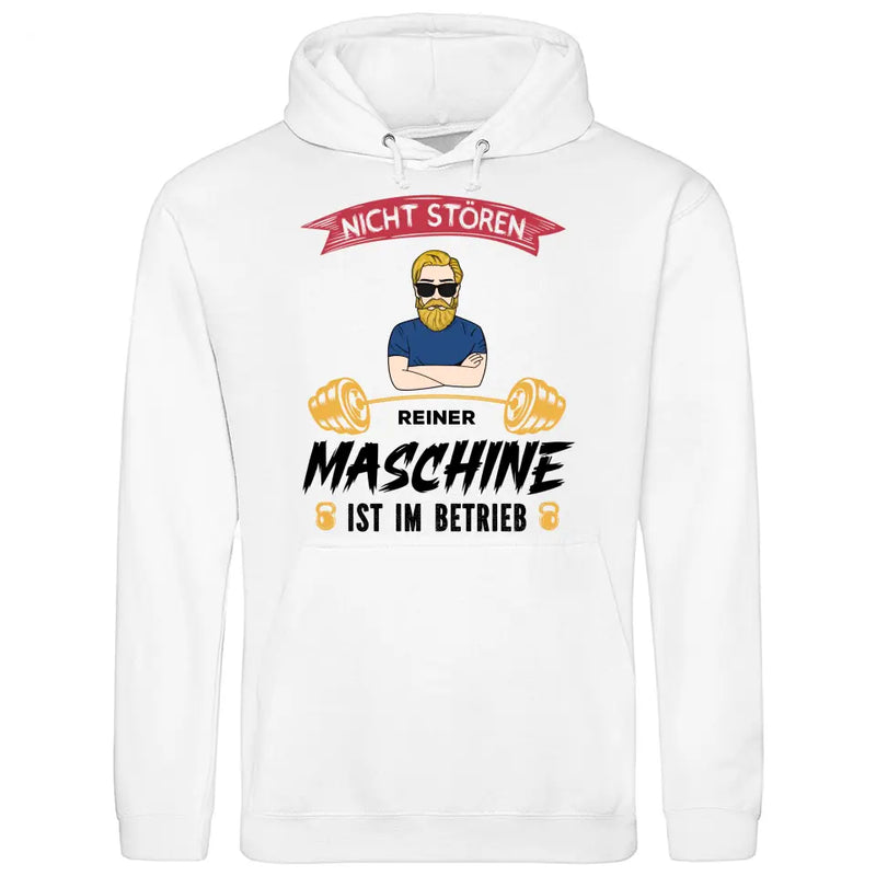 Nicht stören, Maschine im Betrieb - Personalisierbarer Hoodie (Unisex)