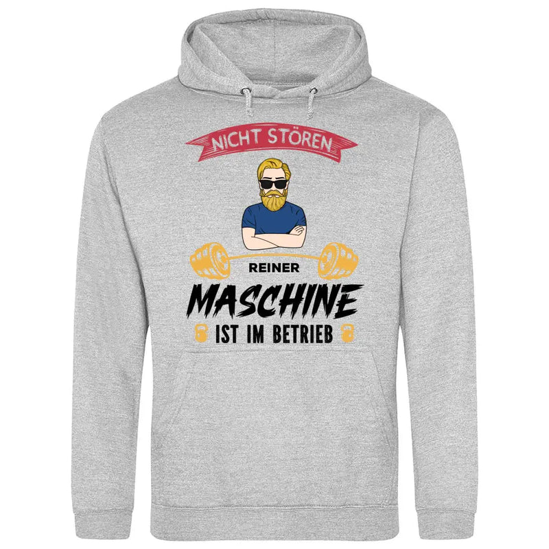 Nicht stören, Maschine im Betrieb - Personalisierbarer Hoodie (Unisex)