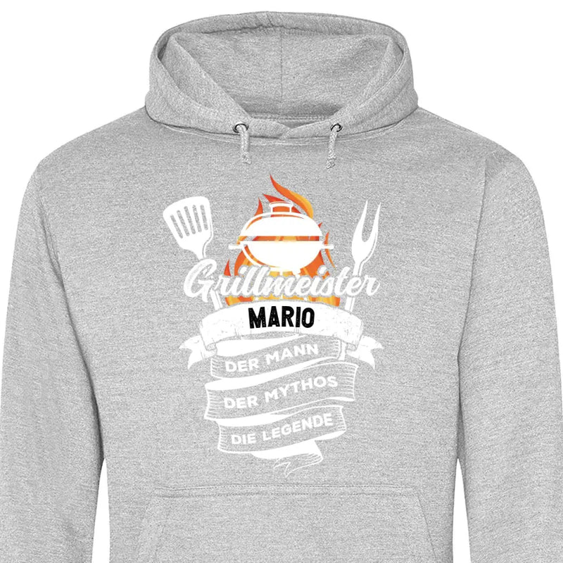 Grillmeister, Mann, Mythos, Legende - Personalisierbarer Hoodie (Unisex)