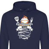 Grillmeister, Mann, Mythos, Legende - Personalisierbarer Hoodie (Unisex)