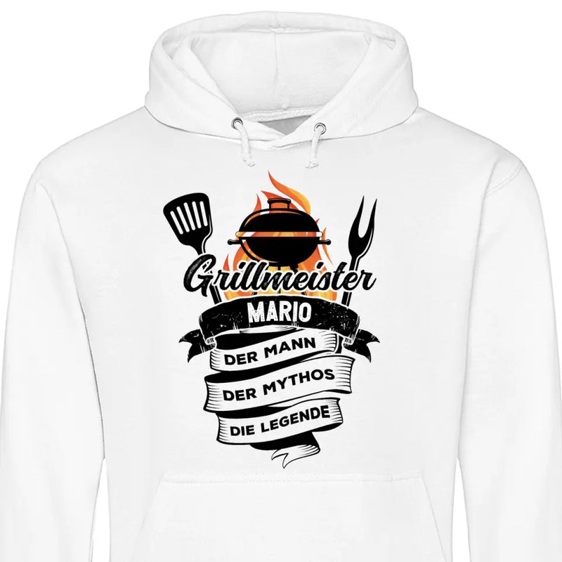 Grillmeister, Mann, Mythos, Legende - Personalisierbarer Hoodie (Unisex)