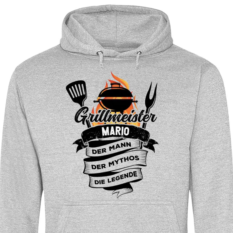 Grillmeister, Mann, Mythos, Legende - Personalisierbarer Hoodie (Unisex)