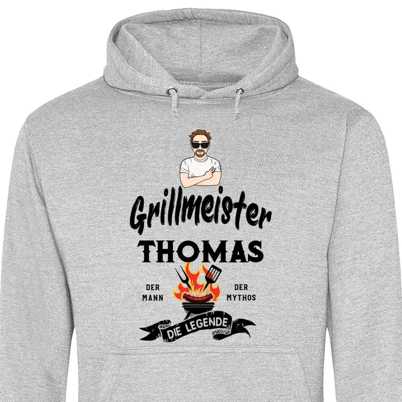 Grillmeister Die Legende - Personalisierbarer Hoodie (Unisex)