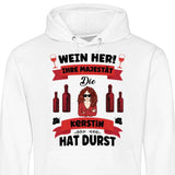 Wein her! - Personalisierbarer Hoodie (Unisex)