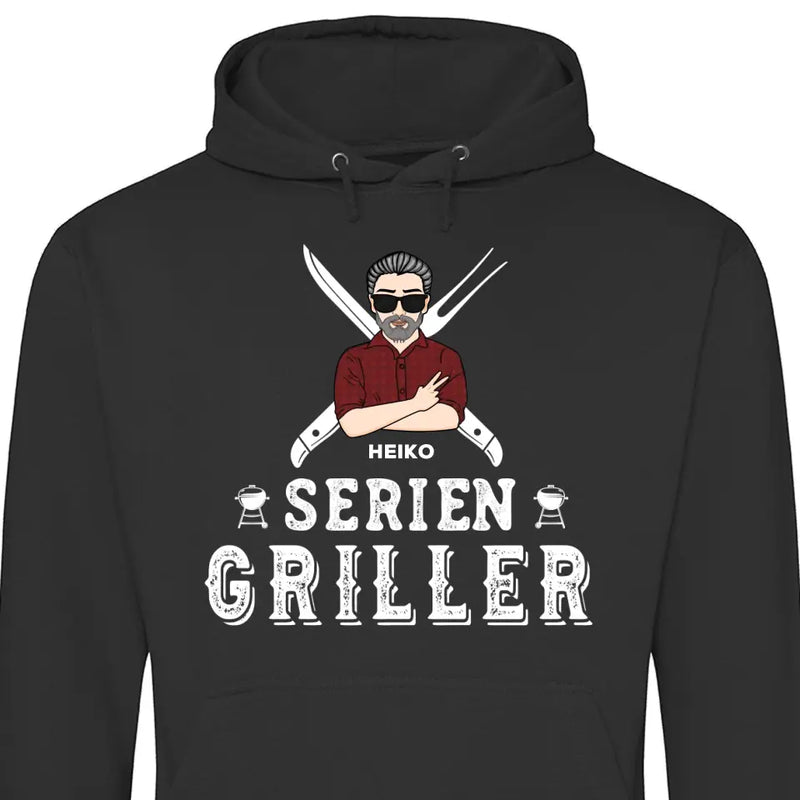 Serien Griller - Personalisierbarer Hoodie (Unisex)