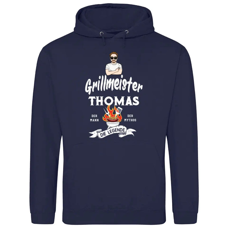 Grillmeister Die Legende - Personalisierbarer Hoodie (Unisex)