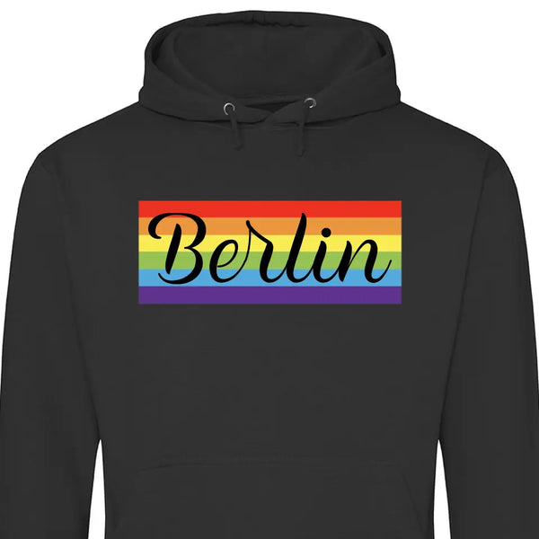 Rainbow Stadt - Personalisierbarer Hoodie (Unisex)