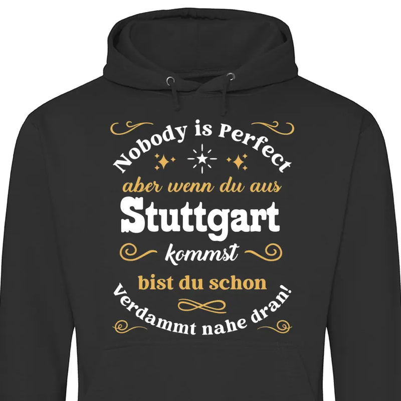 Nobody is perfect - Personalisierbarer Hoodie (Unisex)