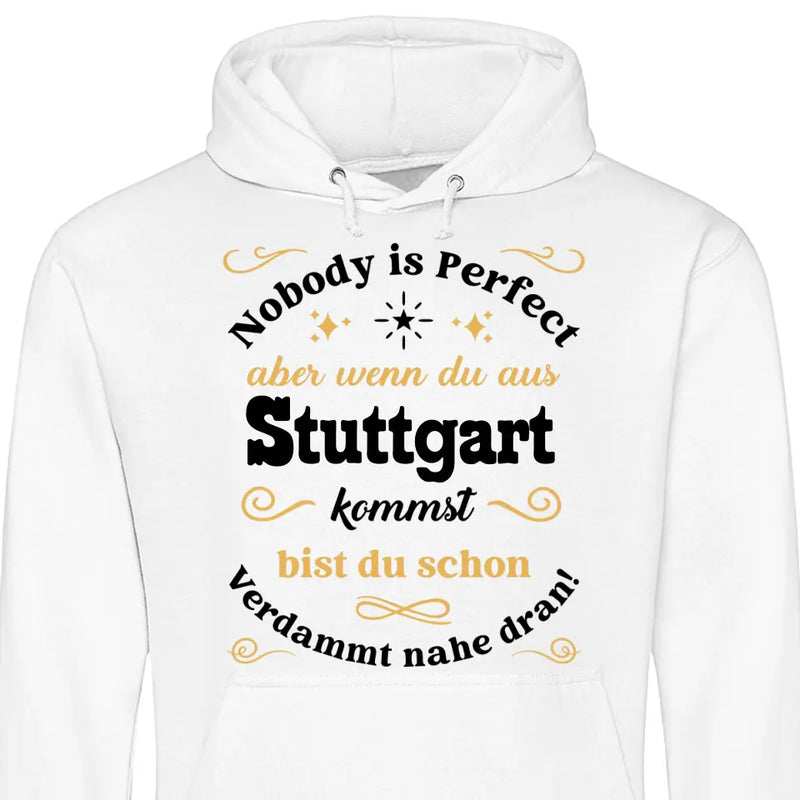 Nobody is perfect - Personalisierbarer Hoodie (Unisex)