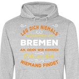 Leg dich niemals mit jemanden aus X an - Personalisierbarer Hoodie (Unisex)