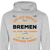 Leg dich niemals mit jemanden aus X an - Personalisierbarer Hoodie (Unisex)