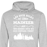 Wir kennen Orte wo dich niemand findet - Personalisierbarer Hoodie (Unisex)