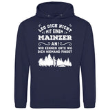 Wir kennen Orte wo dich niemand findet - Personalisierbarer Hoodie (Unisex)