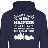 Wir kennen Orte wo dich niemand findet - Personalisierbarer Hoodie (Unisex)