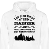 Wir kennen Orte wo dich niemand findet - Personalisierbarer Hoodie (Unisex)