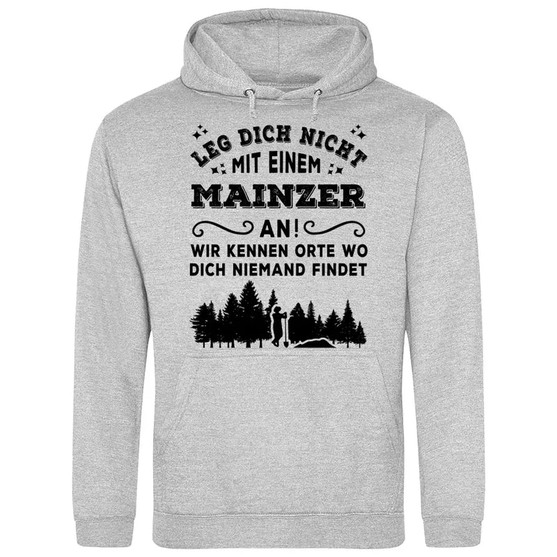 Wir kennen Orte wo dich niemand findet - Personalisierbarer Hoodie (Unisex)