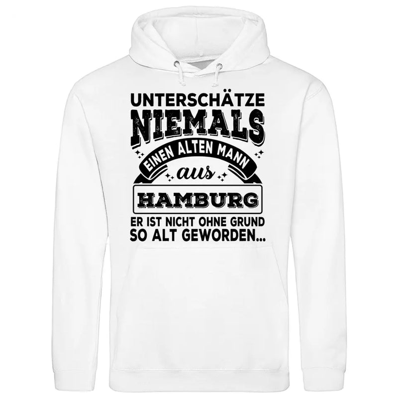 Unterschätze niemals einen alten Mann aus - Personalisierbarer Hoodie (Unisex)