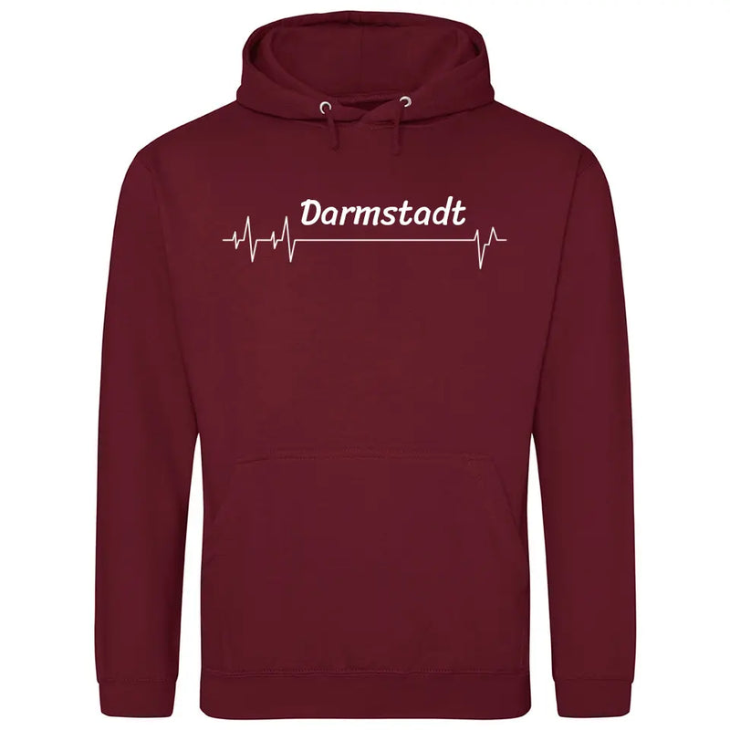 Lieblingsstadt Herzschlag - Personalisierbarer Hoodie (Unisex)