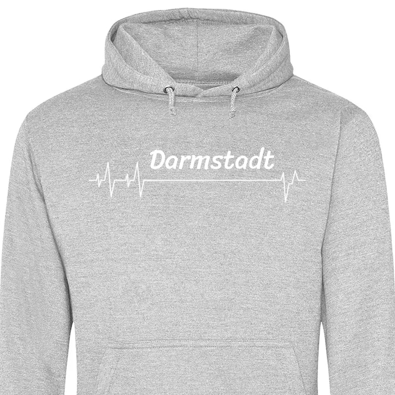 Lieblingsstadt Herzschlag - Personalisierbarer Hoodie (Unisex)