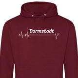 Lieblingsstadt Herzschlag - Personalisierbarer Hoodie (Unisex)