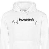 Lieblingsstadt Herzschlag - Personalisierbarer Hoodie (Unisex)