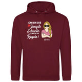 Schwester halte mich eh nicht an die Regeln - Personalisierbarer Hoodie (Unisex)