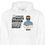 Bruder halte mich eh nicht an die Regeln - Personalisierbarer Hoodie (Unisex)