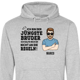 Bruder halte mich eh nicht an die Regeln - Personalisierbarer Hoodie (Unisex)