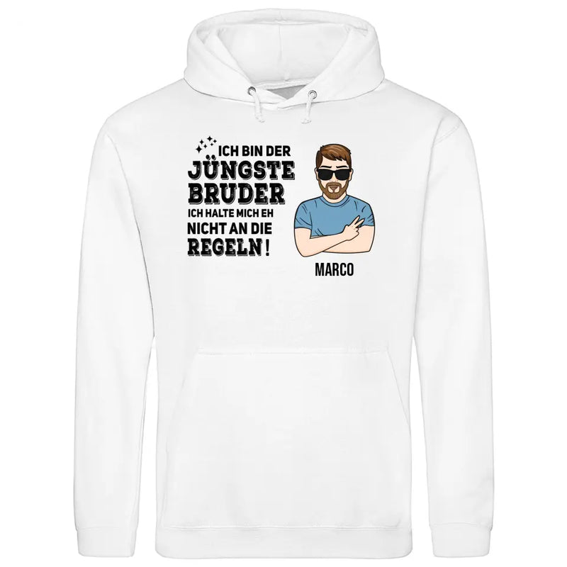 Bruder halte mich eh nicht an die Regeln - Personalisierbarer Hoodie (Unisex)