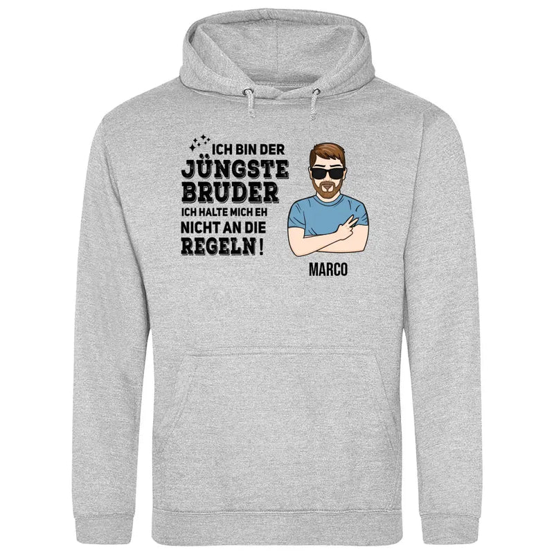 Bruder halte mich eh nicht an die Regeln - Personalisierbarer Hoodie (Unisex)