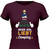 Liebt Camping - Personalisierbares T-Shirt