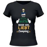 Liebt Camping - Personalisierbares T-Shirt